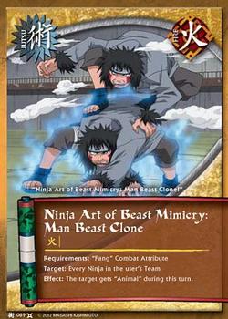 2008 Naruto Series 9: The Chosen #TCJ-089 Ninja Art of Beast Mimicry: Man Beast Clone Front
