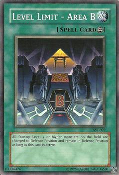 2004 Yu-Gi-Oh! Ancient Sanctuary North American #AST-092 Level Limit - Area B Front