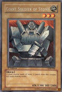 2002 Yu-Gi-Oh! Legend of Blue Eyes White Dragon North American English 1st Edition #LOB-068 Giant Soldier of Stone Front