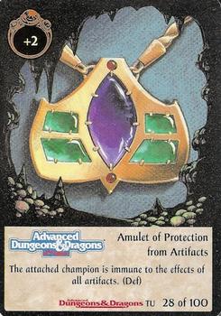 1995 TSR Spellfire Master the Magic The Underdark #28 Amulet of Protection from Artifacts Front