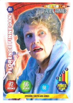 2009 Panini Doctor Who Alien Armies #61 Florence Finnegan Front