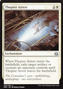 2017 Magic the Gathering Aether Revolt #25 Thopter Arrest Front