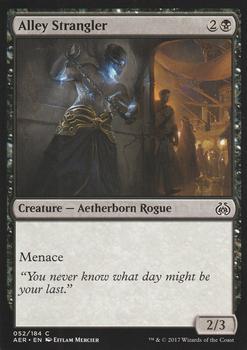 2017 Magic the Gathering Aether Revolt #52 Alley Strangler Front