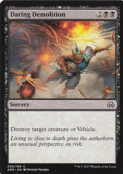 2017 Magic the Gathering Aether Revolt #55 Daring Demolition Front