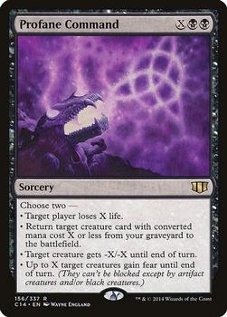 2014 Magic the Gathering Commander 2014 #156 Profane Command Front