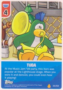 2009 Topps Club Penguin Card-Jitsu Fire #36 Tuba Front