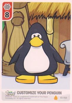 2009 Topps Club Penguin Card-Jitsu Fire #61 Black Penguin Front