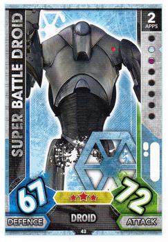 2017 Topps Star Wars Force Attax Universe #43 Super Battle Droid Front
