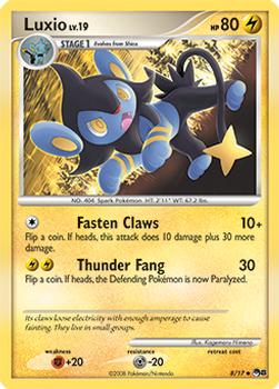 2008 Pokemon POP Series 8 #8/17 Luxio Front