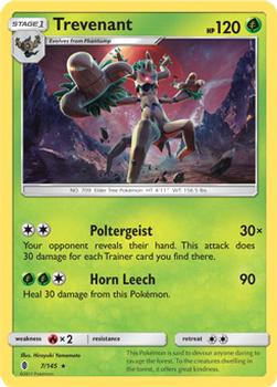 2017 Pokemon Sun & Moon Guardians Rising #7/145 Trevenant Front