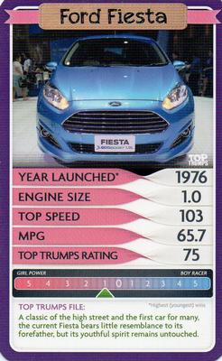 2014 Top Trumps Cars Girl Power V Boy Racer #NNO Ford Fiesta Front