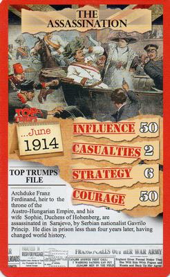 2015 Top Trumps WW1 Top 30 Moments #NNO The assassination Front