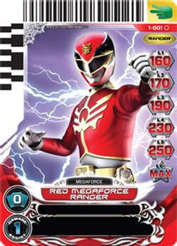 2013 Bandai Power Rangers Series 1 Rise of Heroes #1-001 Red Megaforce Ranger Front