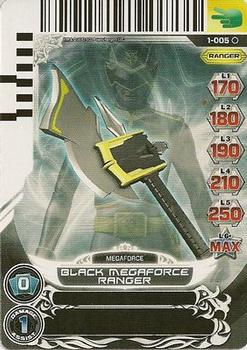 2013 Bandai Power Rangers Series 1 Rise of Heroes #1-005 Black Megaforce Ranger Front