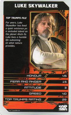 2017 Top Trumps Star Wars The Last Jedi #NNO Luke Skywalker Front