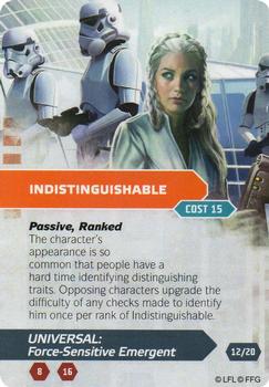 2014 Fantasy Flight Games Star Wars Age of Rebellion Specialization Deck Universal Force-Sensitive Emergent #12 Indistinguishable Front