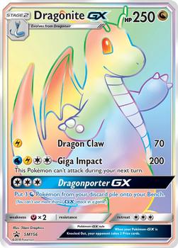 2016-19 Pokemon SM Black Star Promos #SM156 Dragonite GX Front