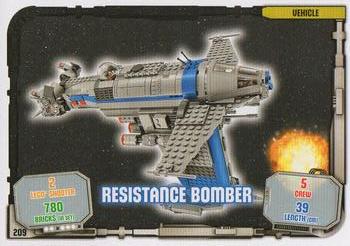 2018 Lego Star Wars Trading Card Collection #209 Resistance Bomber Front