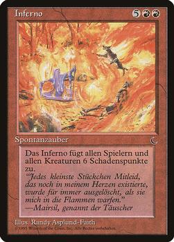 1995 Magic the Gathering Renaissance German #NNO Inferno Front