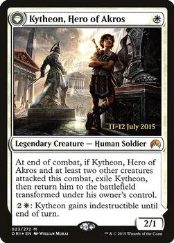 2015 Magic the Gathering Magic Origins - Prerelease Promos #023 Kytheon, Hero of Akros / Gideon, Battle-Forged Front