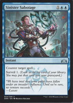 2018 Magic the Gathering Guilds of Ravnica #054 Sinister Sabotage Front