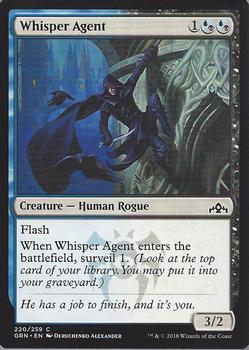 2018 Magic the Gathering Guilds of Ravnica #220 Whisper Agent Front