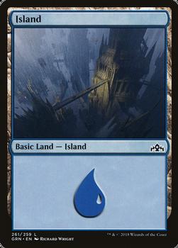 2018 Magic the Gathering Guilds of Ravnica #261 Island Front