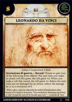 2008 Anachronism Set 9 #7 Leonardo da Vinci Front