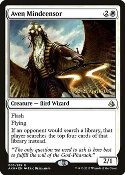 2017 Magic the Gathering Amonkhet - Prerelease Promos #5 Aven Mindcensor Front