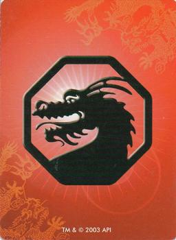 2003 API Jackie Chan Adventures - Demon Vortex #15 Tremble before the power of the wind demon. Back