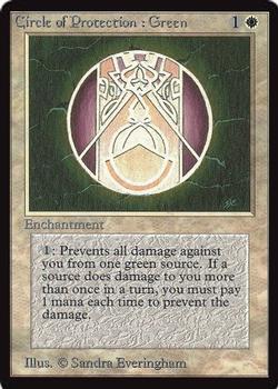 1993 Magic the Gathering Collectors’ Edition #NNO Circle of Protection: Green Front