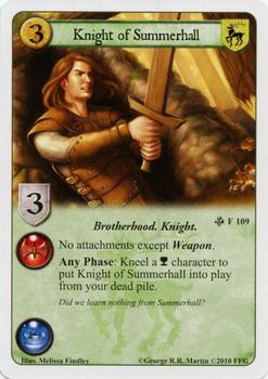 2010 FFG A Game of Thrones LCG: Brotherhood without Banners - Dreadfort Betrayal #109 Knight of Summerhall Front