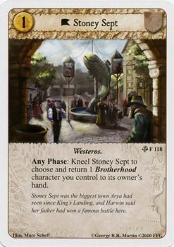 2010 FFG A Game of Thrones LCG: Brotherhood without Banners - Dreadfort Betrayal #118 Stoney Sept Front
