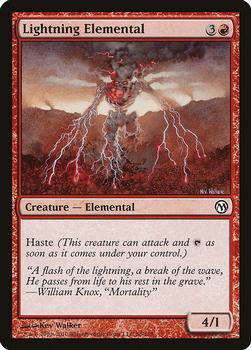 2010 Magic the Gathering Duels of the Planeswalkers #50 Lightning Elemental Front