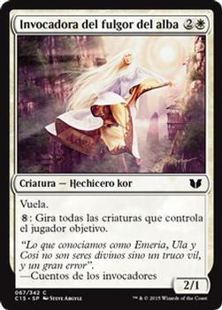 2015 Magic the Gathering Commander 2015 Spanish #67 Invocadora del fulgor del alba Front