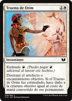 2015 Magic the Gathering Commander 2015 Spanish #78 Trueno de Orim Front