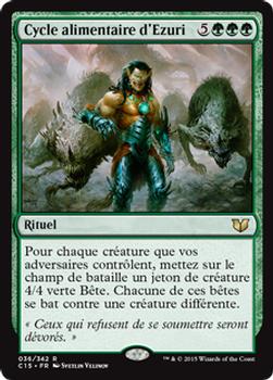 2015 Magic the Gathering Commander 2015 French #36 Cycle alimentaire d'Ezuri Front