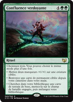 2015 Magic the Gathering Commander 2015 French #40 Confluence verdoyante Front