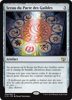 2015 Magic the Gathering Commander 2015 French #54 Sceau du Pacte des Guildes Front