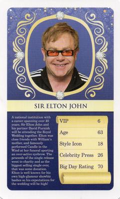 2011 Top Trumps Very Specials The Royal Wedding #NNO Sir Elton John Front