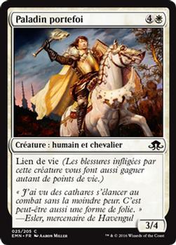 2016 Magic the Gathering Eldritch Moon French #25 Paladin portefoi Front