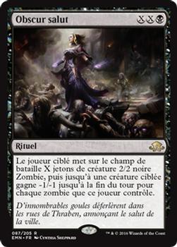 2016 Magic the Gathering Eldritch Moon French #87 Obscur salut Front
