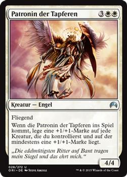 2015 Magic the Gathering Magic Origins German #28 Patronin der Tapferen Front
