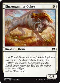 2015 Magic the Gathering Magic Origins German #42 Eingespannter Ochse Front