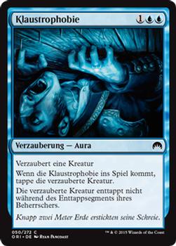 2015 Magic the Gathering Magic Origins German #50 Klaustrophobie Front