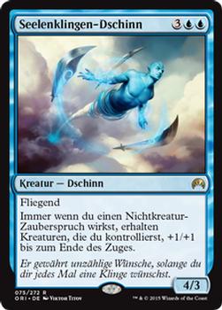 2015 Magic the Gathering Magic Origins German #75 Seelenklingen-Dschinn Front