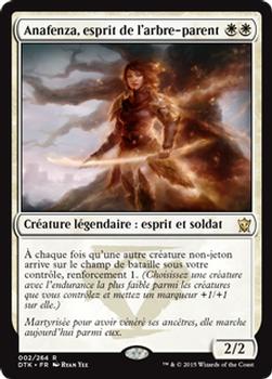 2015 Magic the Gathering Dragons of Tarkir French #2 Anafenza, esprit de l'arbre-parent Front