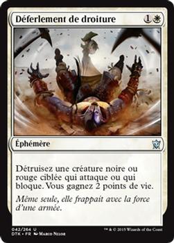 2015 Magic the Gathering Dragons of Tarkir French #42 Déferlement de droiture Front