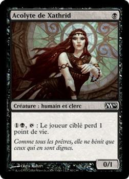 2009 Magic the Gathering 2010 Core Set French #83 Acolyte de Xathrid Front