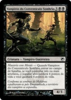 2010 Magic the Gathering Scars of Mirrodin Portuguese #55 Vampiros do Conventículo Sombrio Front